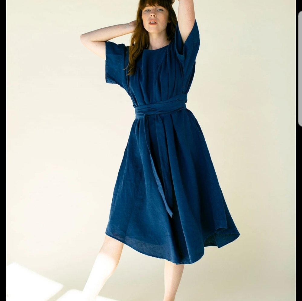 Suunday Ema dress indigo blue opal